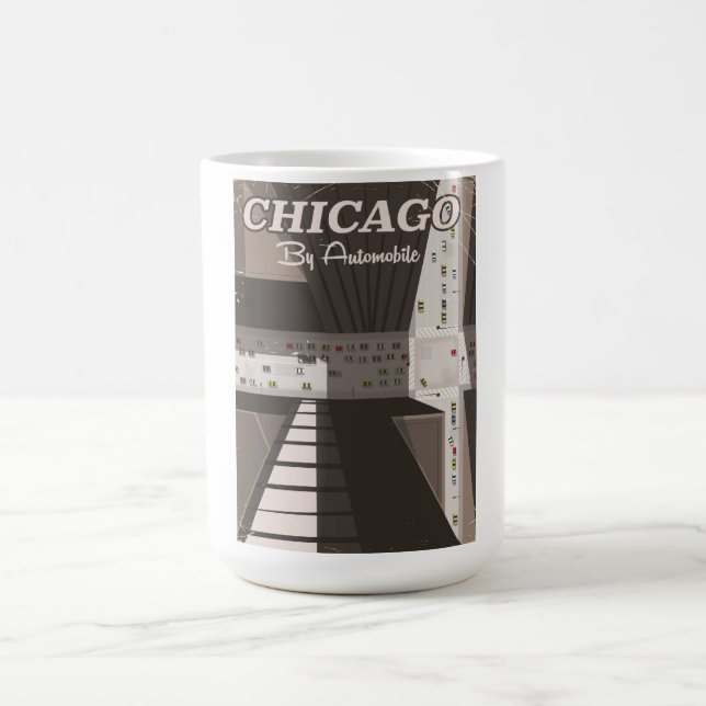 Chicago City-reseaffisch Kaffemugg (Center)