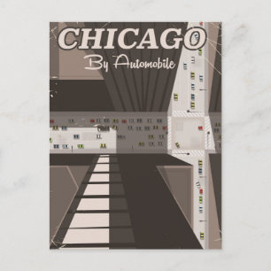 Chicago City-reseaffisch Vykort