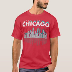 Chicago City Skyline Ljus vid Night Urban Cover A T Shirt