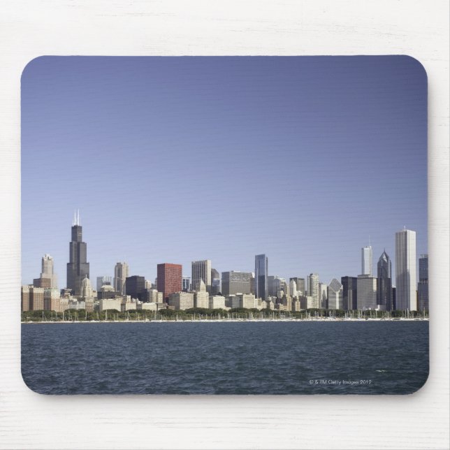 Chicago City skyline med Sjö Michigan 2 Musmatta (Framsidan)