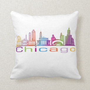 Chicago City Skyline Typography Hoodie Kudde