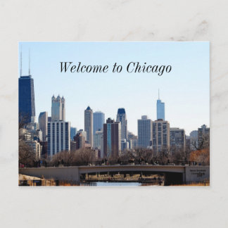 Chicago City Skyline Vykort