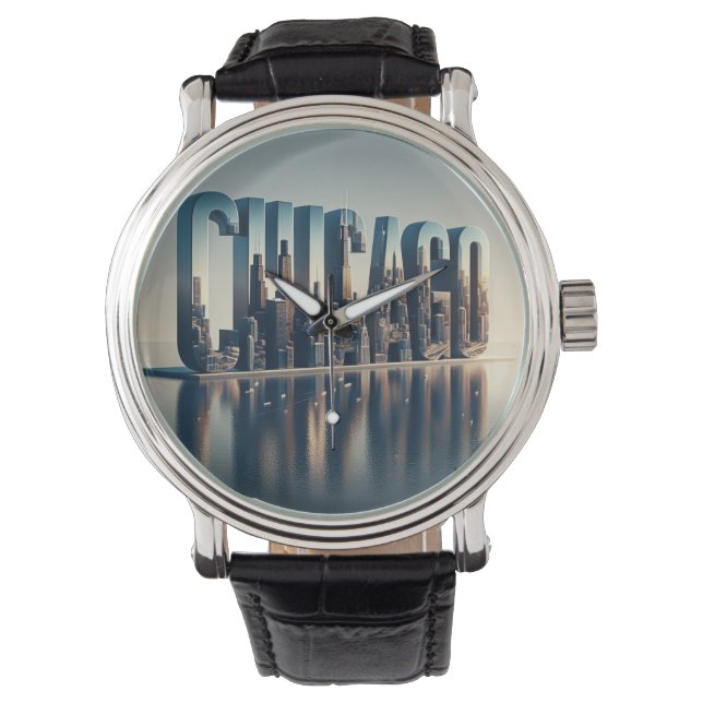 Chicago City Vatten Reflection Armbandsur (Framsida)