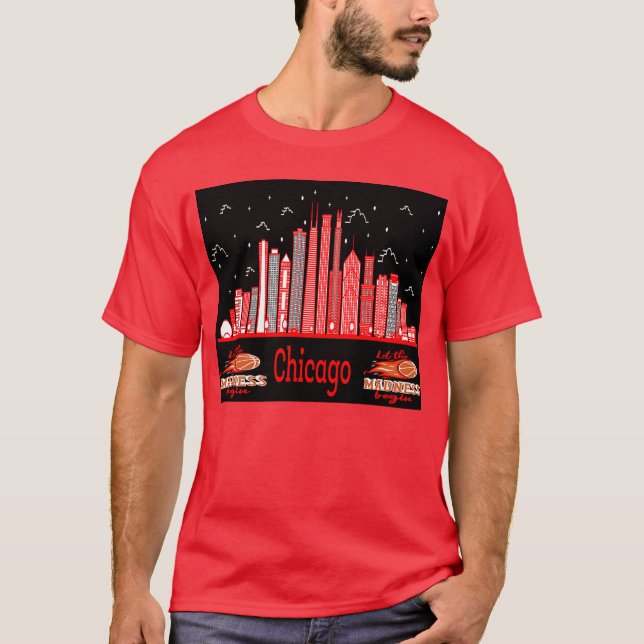 Chicago cityscape design T-shirt (Framsida)
