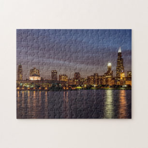 Chicago Cityscape Night Pussel
