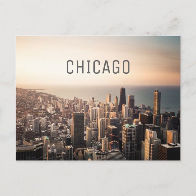 Chicago cityscape vykort (Framsida)