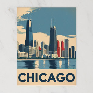 Chicago Cityscape Vykort
