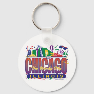 Chicago-Confetti Nyckelring