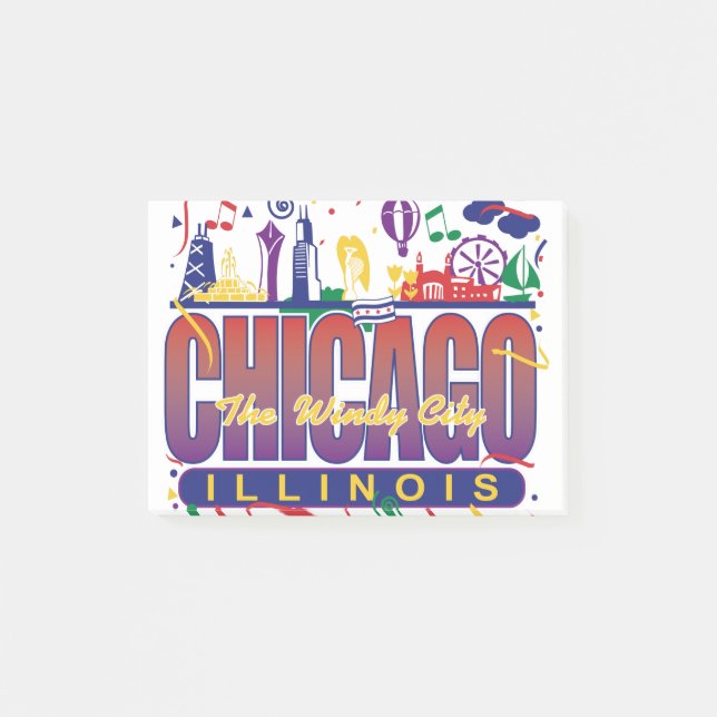 Chicago Confetti Post-it Block (Framsida)