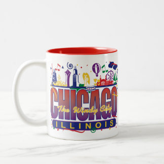 Chicago Confetti Två-Tonad Mugg