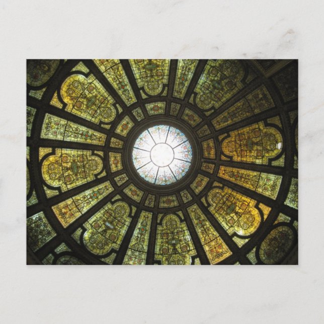 Chicago Cultural Center Dome Postcard Vykort (Framsida)