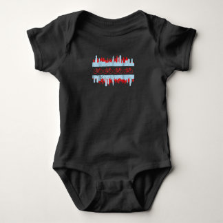Chicago Cyclist Flagga Skyline Cycling Bicycle Gif T Shirt