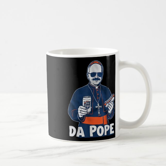 Chicago Da Pope Funny Humor katolik Kaffemugg (Höger)