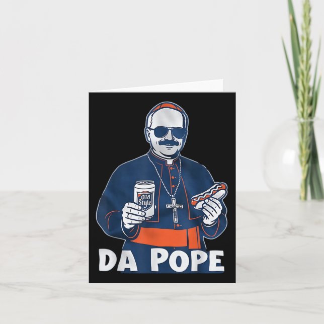 Chicago Da Pope Funny Humor katolik Kort (Framsida)