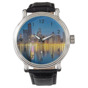 Chicago Dawn Cityscape Armbandsur