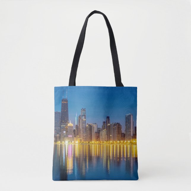 Chicago Dawn Cityscape Tygkasse (Framsida)