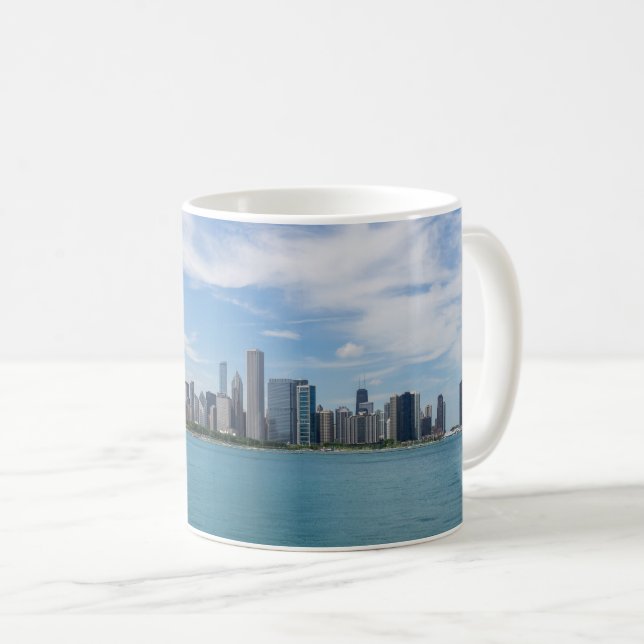 Chicago Day Cityscape Coffee Mugg (Framsida höger)
