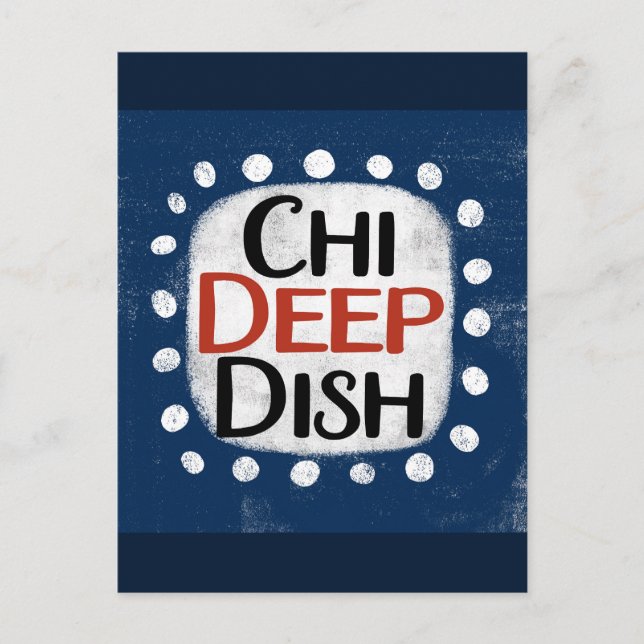Chicago Deep Dish Postcard Vykort (Framsida)