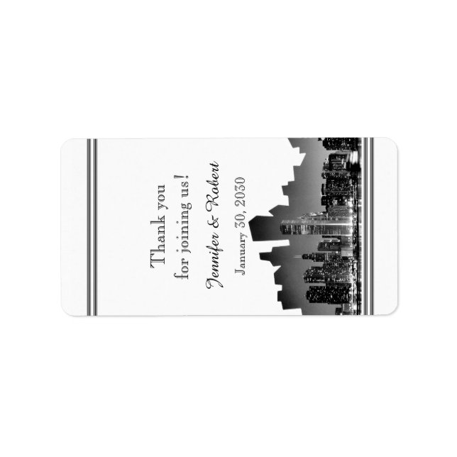 Chicago Destination Wedding Lip Balm Label Adressetikett (Framsidan)