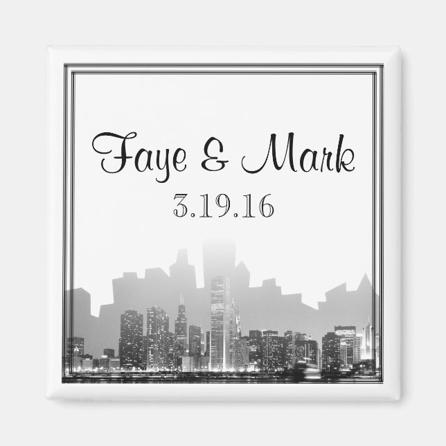 Chicago Destination Wedding Magnet (Framsidan)