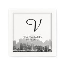 Chicago Destination Wedding Napkin