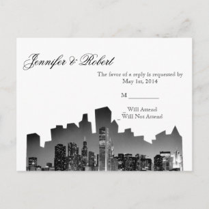 Chicago Destination Wedding OSA Postcard Inbjudan Vykort