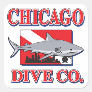 Chicago Dive Company Fyrkantigt Klistermärke