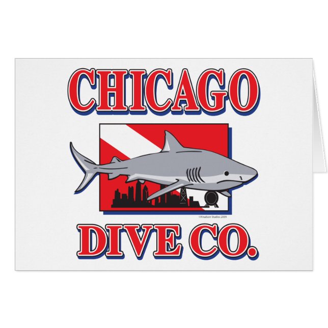 Chicago Dive Company Hälsningskort (Framsidan Horizontal)