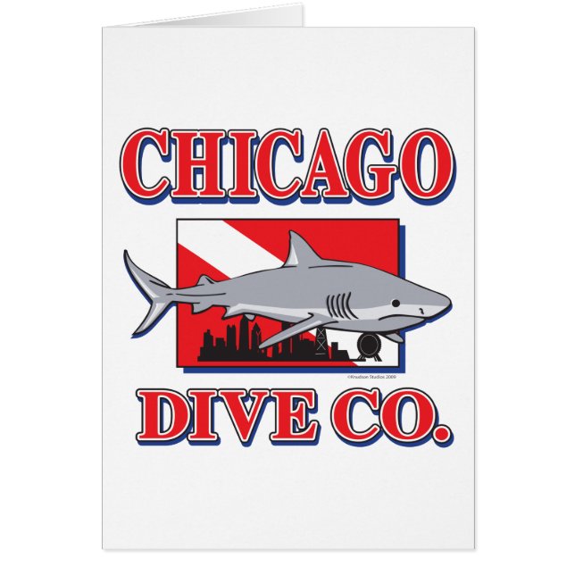 Chicago Dive Company Hälsningskort (Framsidan)