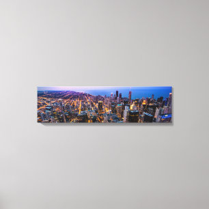 Chicago Downtown Aerial View Skyline Canvas