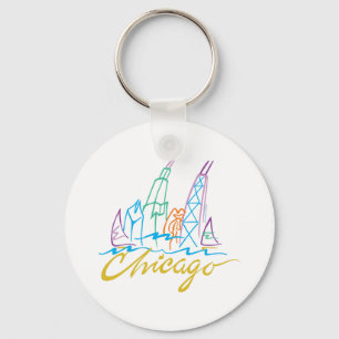 CHICAGO-EMB NYCKELRING