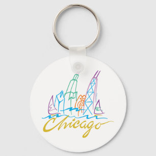 CHICAGO-EMB NYCKELRING