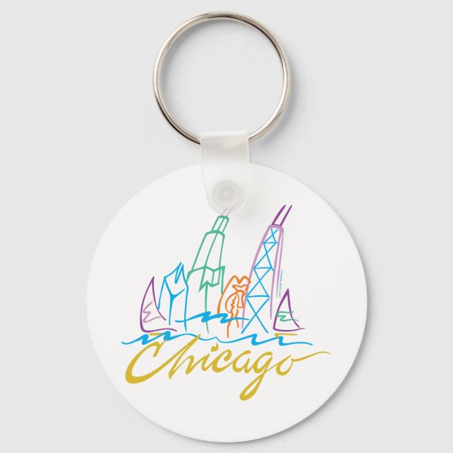 CHICAGO-EMB NYCKELRING (Framsida)