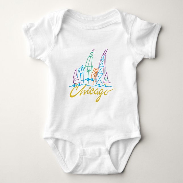 CHICAGO-EMB T-SHIRT (Framsida)