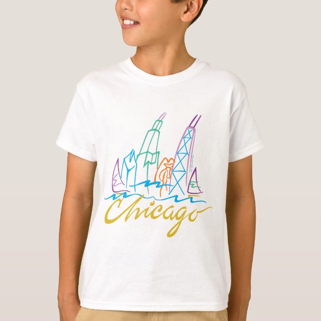 CHICAGO-EMB T-SHIRT (Framsida)