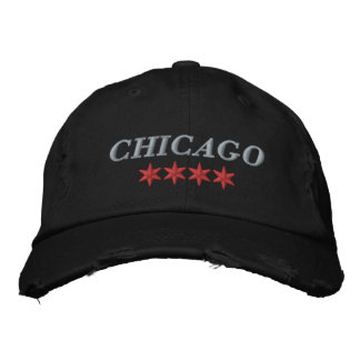 Chicago Embroidered Hat Broderad Keps