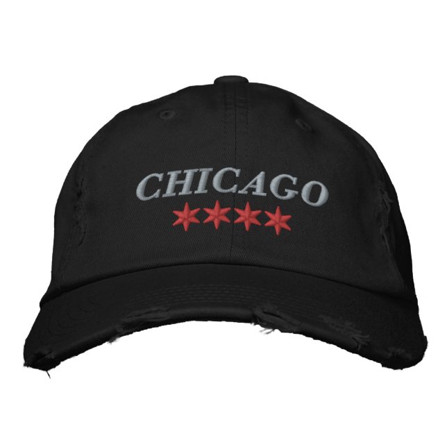 Chicago Embroidered Hat Broderad Keps (Framsida)