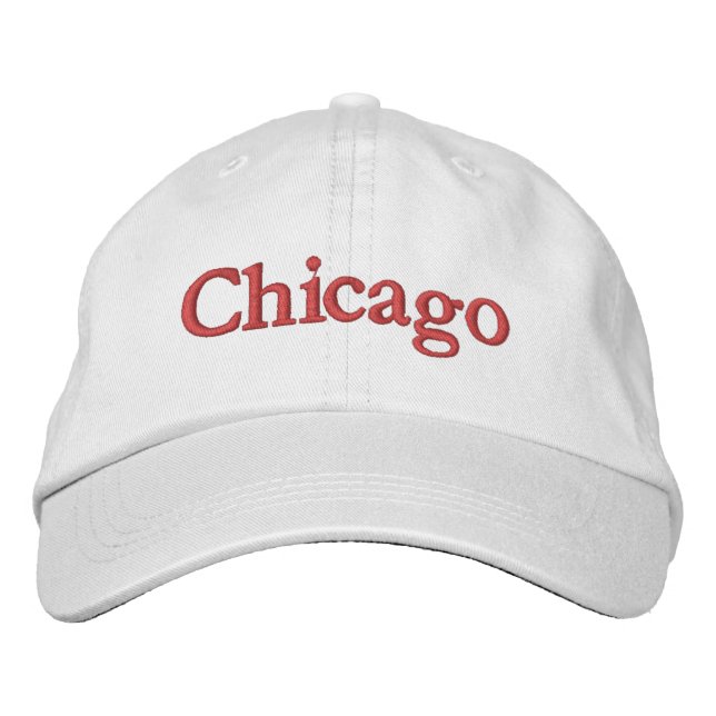 Chicago Embroized Baseball Cap Broderad Keps (Framsida)
