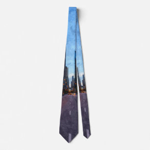 Chicago Evening Drive Neck Tie Slips