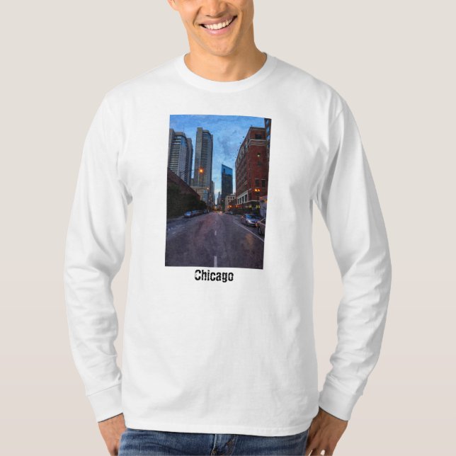 Chicago Evening Drive T Shirt (Framsida)