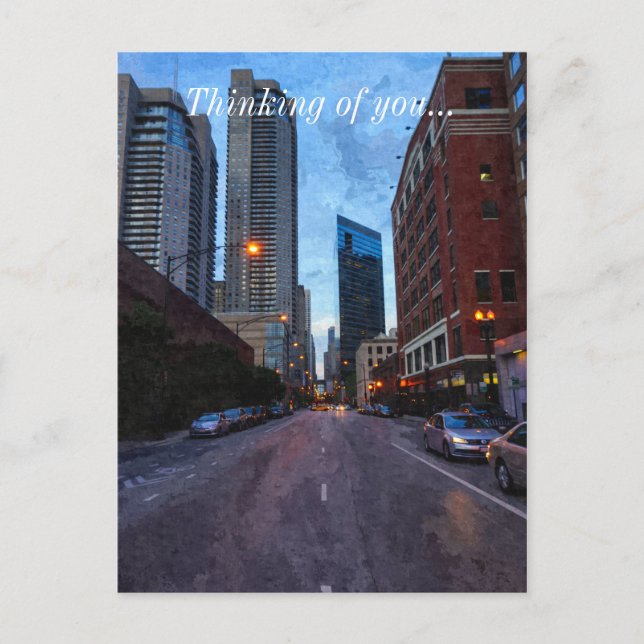 Chicago Evening Drive Vykort (Framsida)
