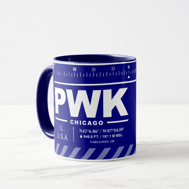 Chicago Executive Airport PWK Mugg (Framsida vänster)