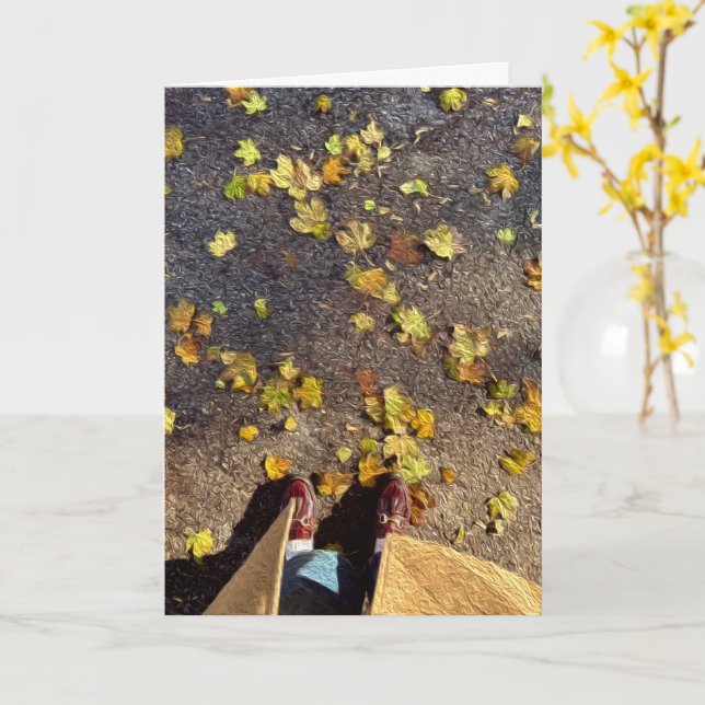 Chicago Fall Greeting Card Kort (Gul blomma)