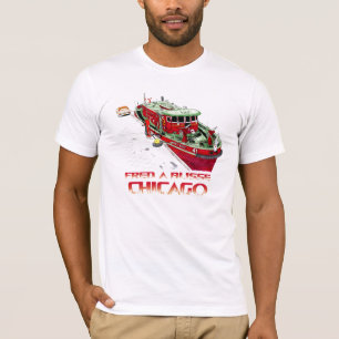 Chicago Fire Boat Tee Shirt