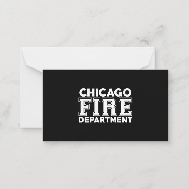 Chicago Fire Rädding Department Firefighter Anteckningskort (Framsida)