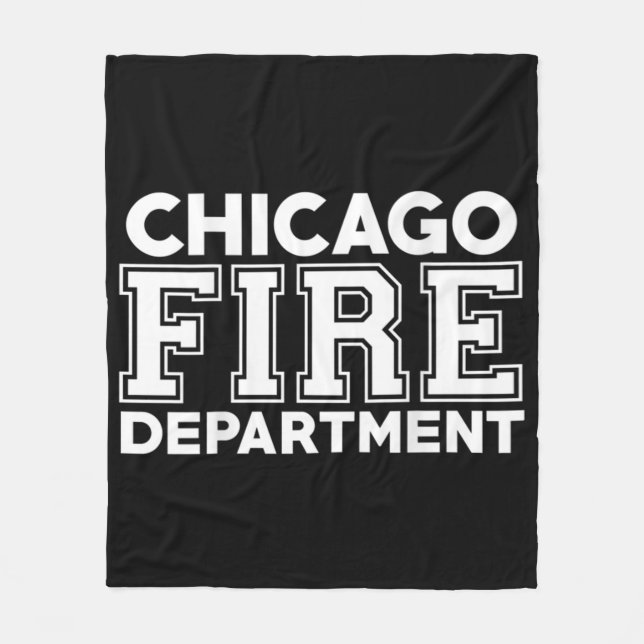 Chicago Fire Rädding Department Firefighter Fleecefilt (Framsidan)