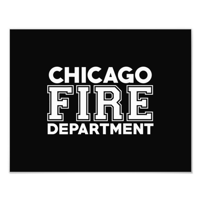 Chicago Fire Rädding Department Firefighter Fototryck (Framsidan)