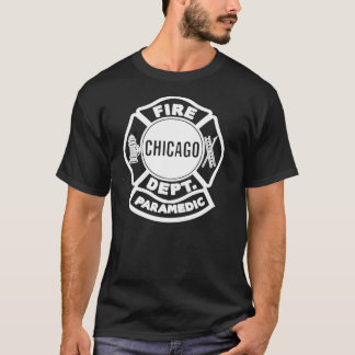 Chicago Fire Sjukvårdare White Logotyp Classic T-S T Shirt