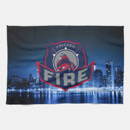 Chicago Fire With Skyline Kökshandduk