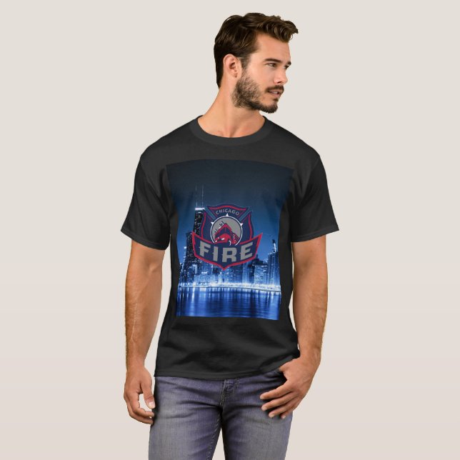 Chicago Fire With Skyline Tee (Hel framsida)